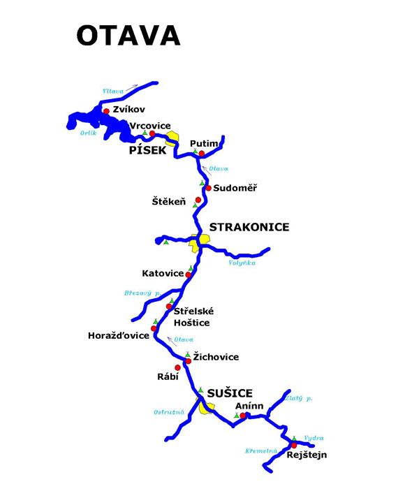 Mapa Otava